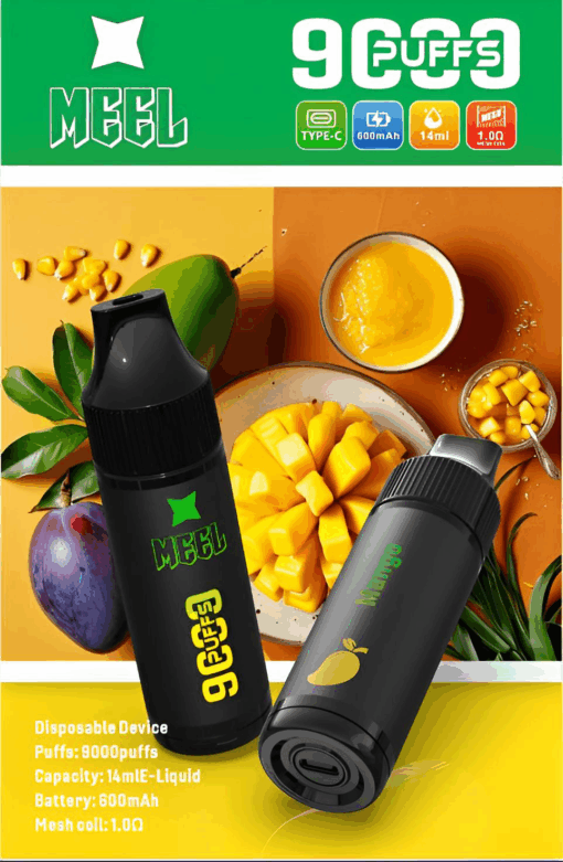 Meel 9000 Puffs 拋棄式電子煙 可充電一次性煙桿 台灣現貨：圖片 4